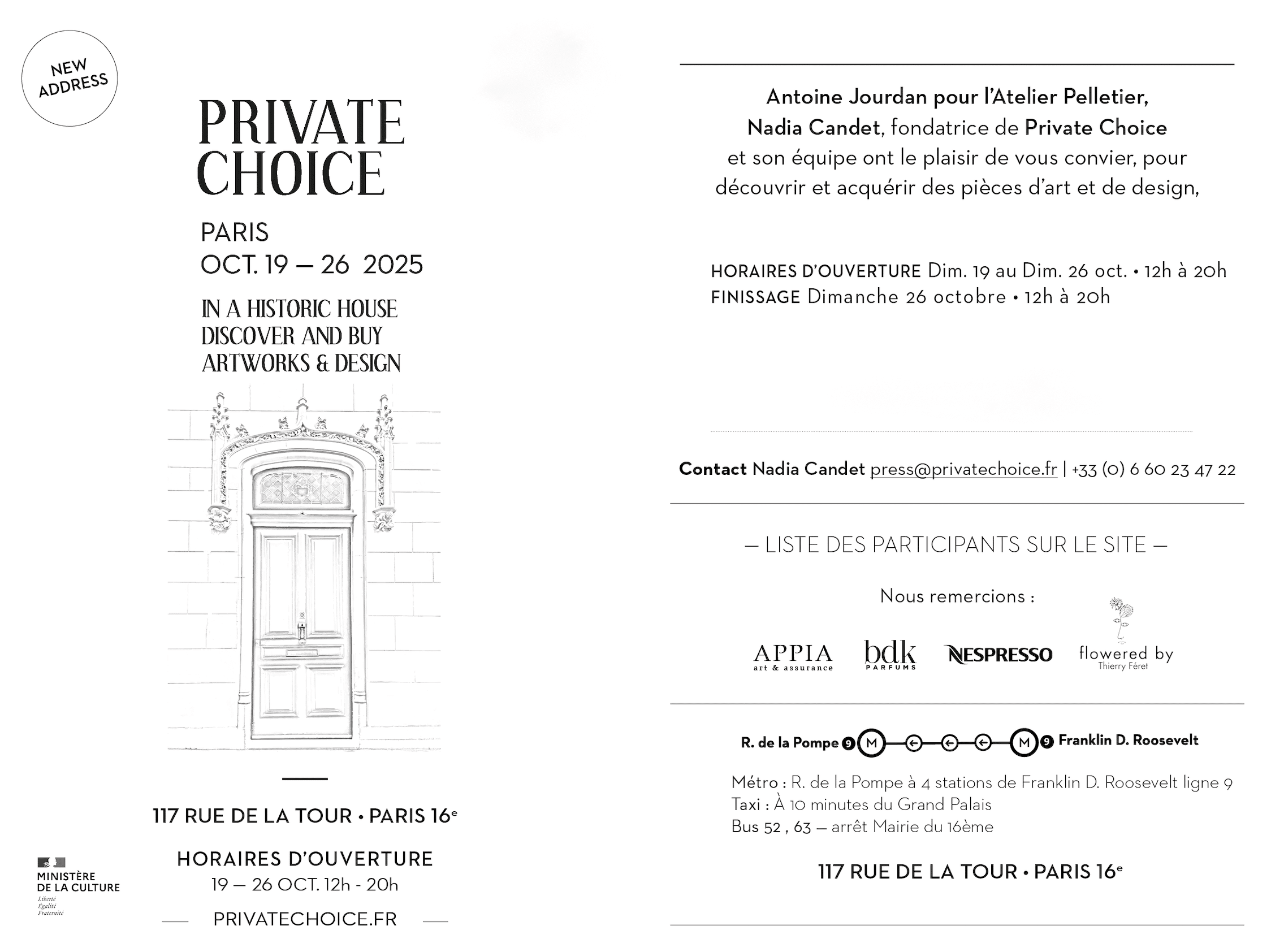 Exposition Private Choice 2025 Pelletier et Caroline Rennequin