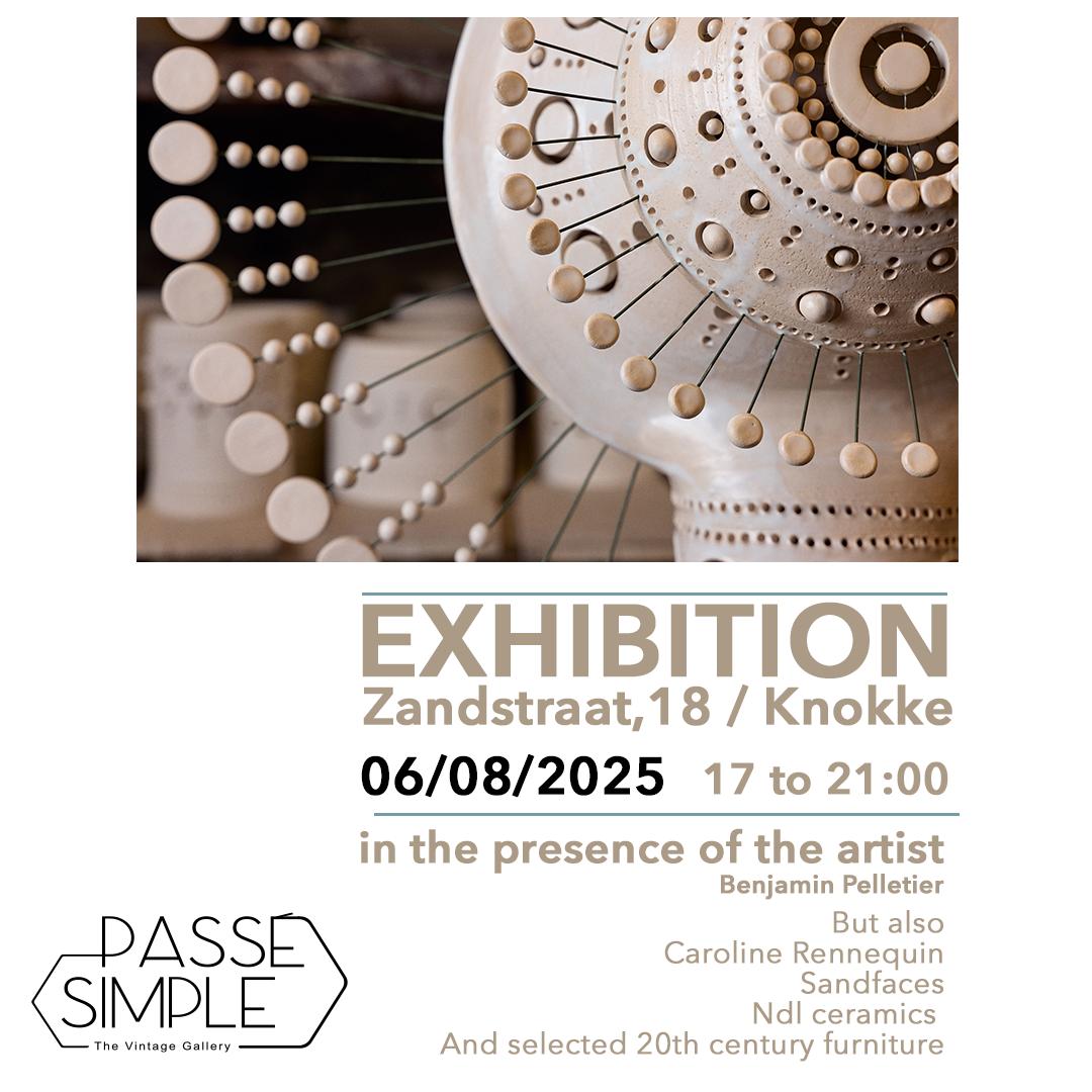 Exposition des créations de Georges Pelletier avec Benjamin Pelletier à Knokke 2025