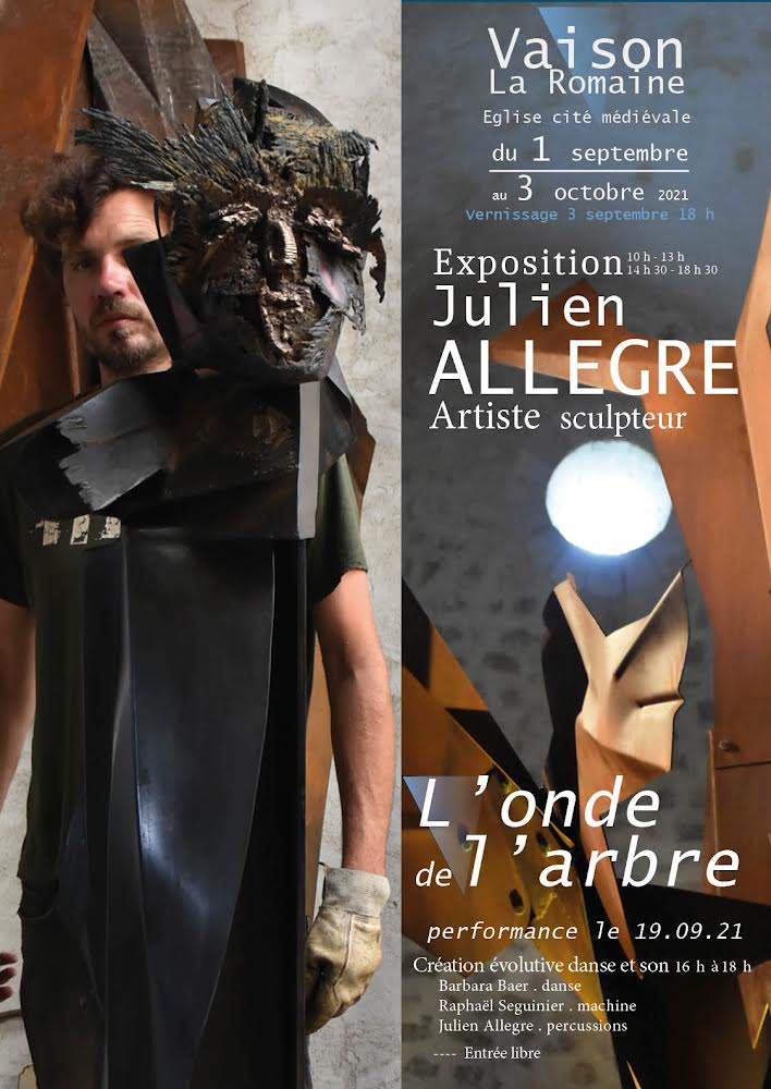 L'Onde de l'Arbre, sculpture sonore de Julien Allegre à Vaison la Romaine