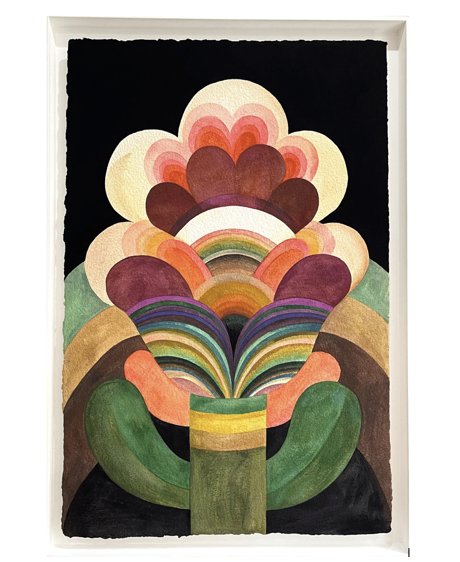 Gouache de la série Fleur de Caroline Rennequin