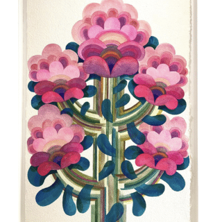 Gouache de la série Fleurs de Caroline Rennequin