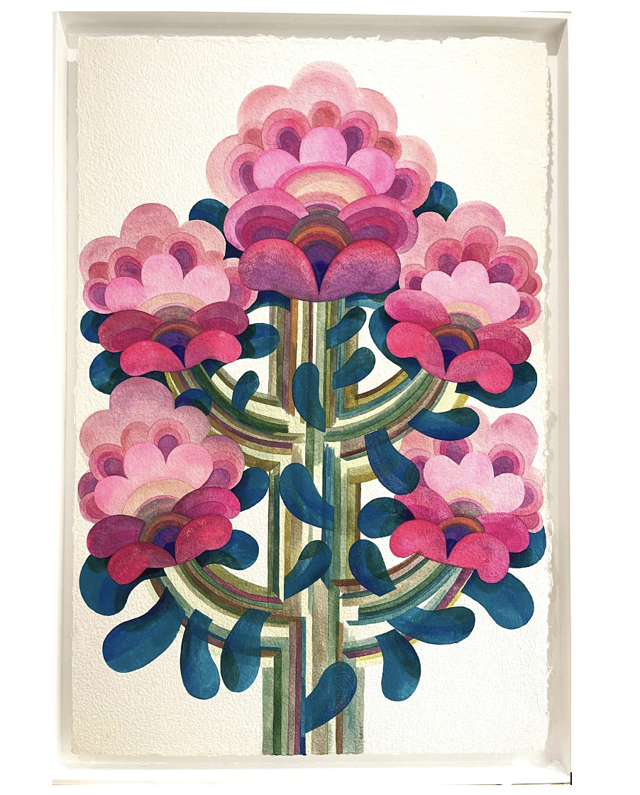 Gouache de la série Fleurs de Caroline Rennequin