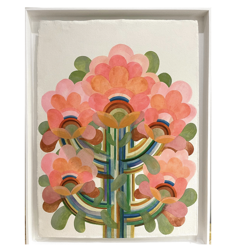 Gouache série Fleur de Caroline Rennequin