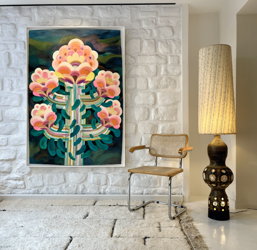 Tableau de Caroline Rennequin au showroom de Montmartre 98 rue Lepic.