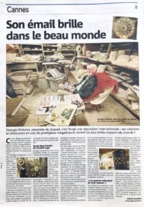 Article dans Nice Matin du 02:11:2019 Georges Pelletier