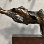 Equilibre illusoire - Sculpture en bronze de Julien Allegre