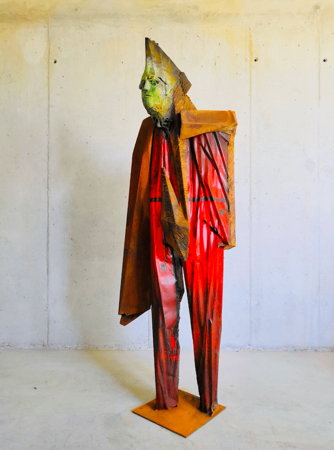 Transmutation - sculpture monumentale de Julien Allegre - vue de face