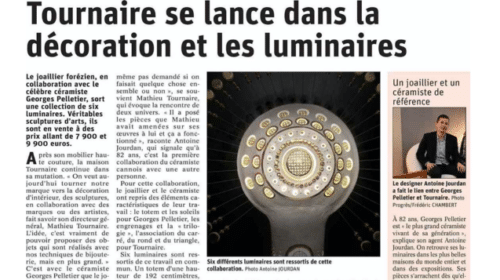 Article dans le journal Le Progrès Collaboration Georges Pelletier et Tournaire Paris