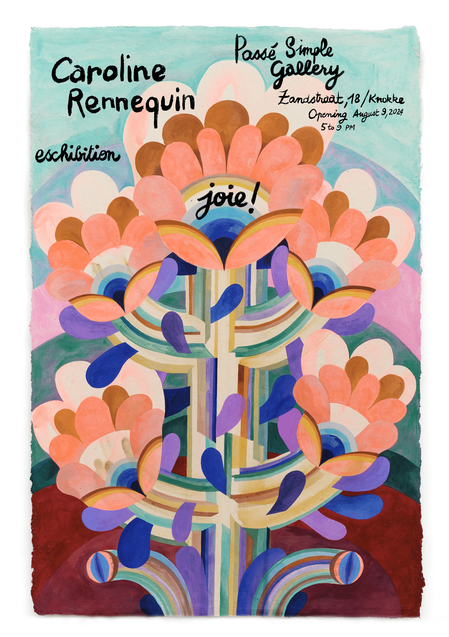 Affiche de l'exposition de Caroline Rennequin à Knokke