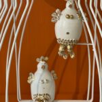 Poules en céramique de Georges Pelletier