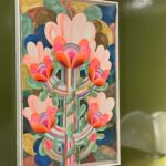 Tableau gouache Fleur de Caroline Rennequin