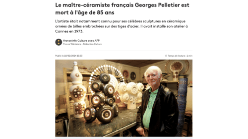 Décès de Georges Pelletier artiste céramiste