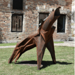 Bête sculpture acier corten et cuivre de Julien Allegre