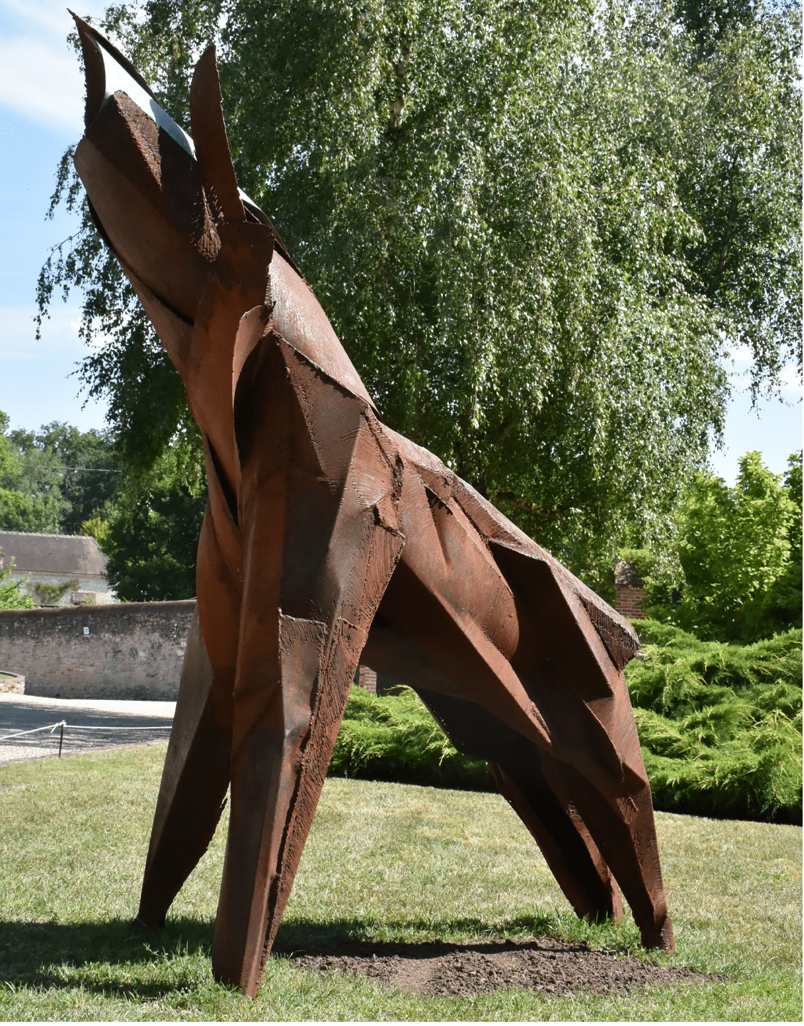 Bête sculpture acier corten et cuivre de Julien Allegre