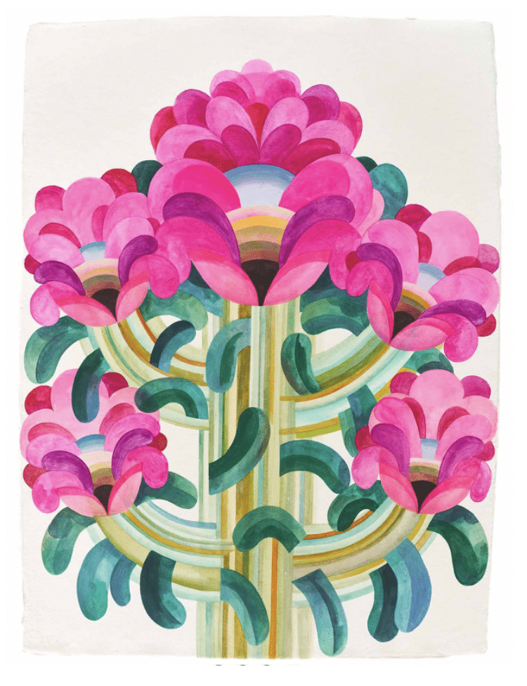 Fleur gouache de Caroline Rennequin