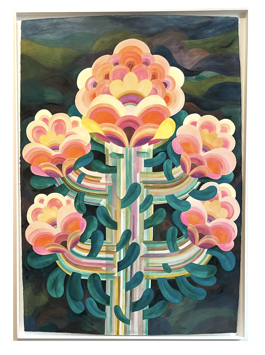 Fleur gouache de Caroline Rennequin