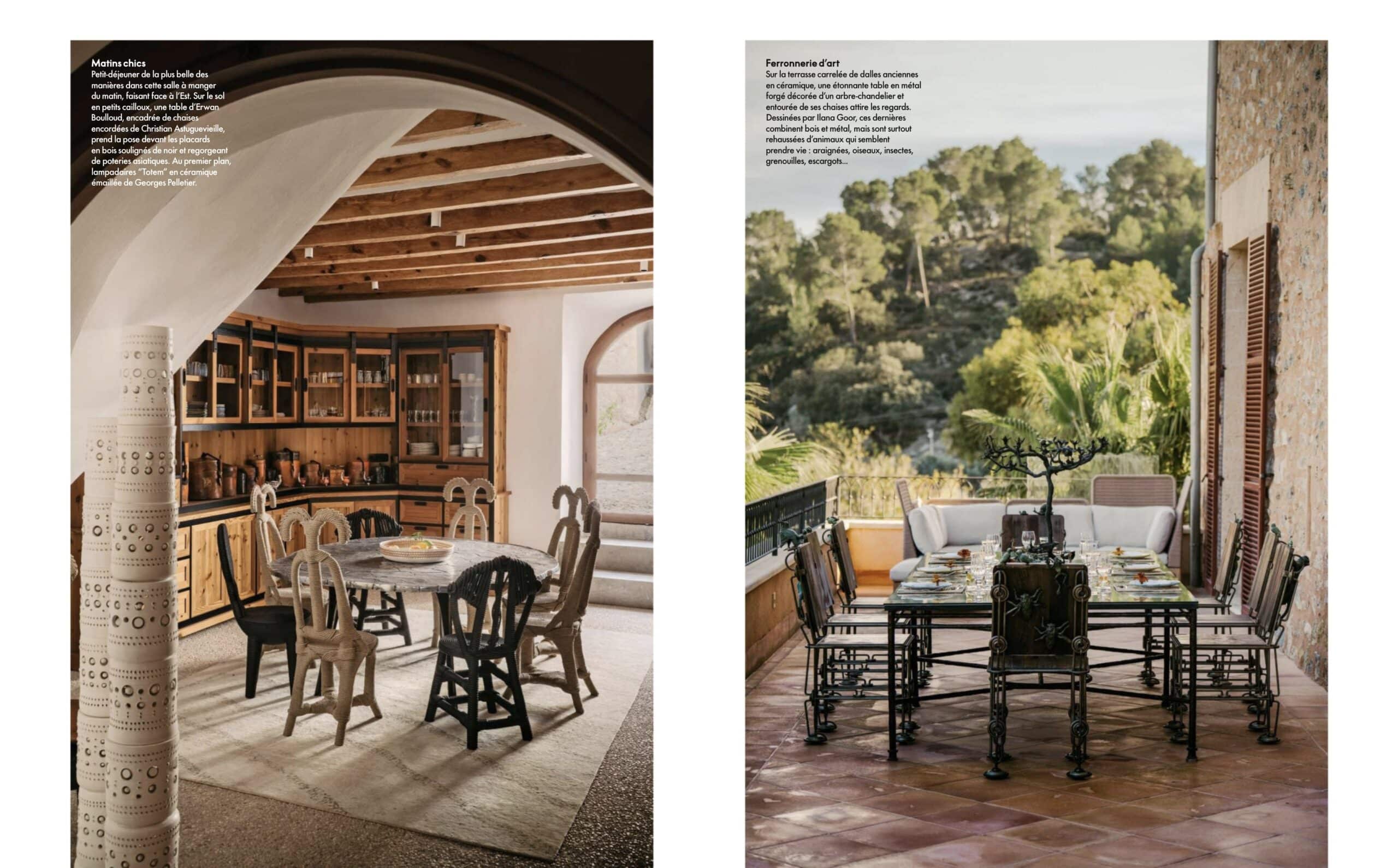 Georges Pelletier à Majorque dans Elle Decoration