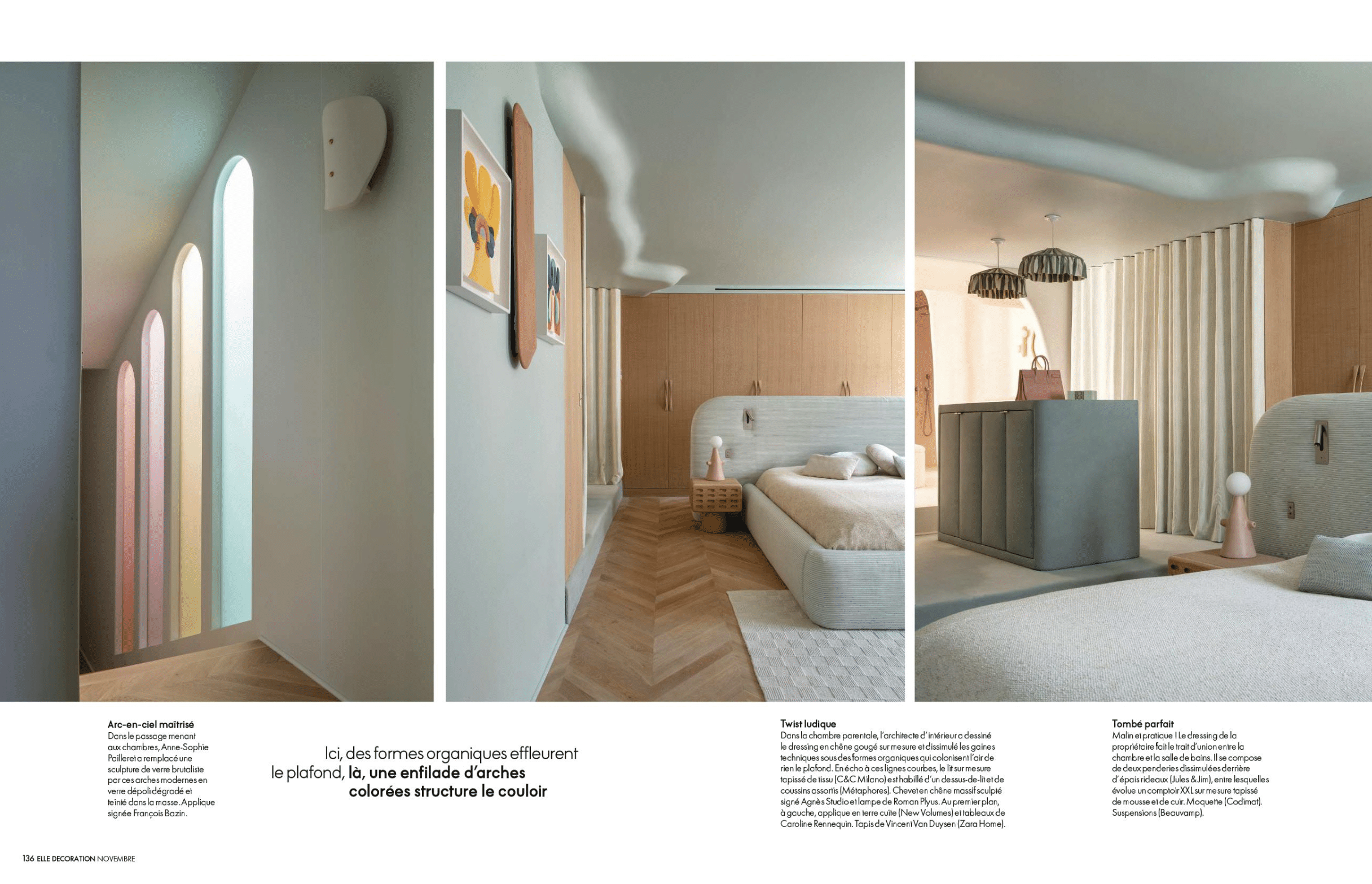 Presse : Tableaux de Caroline Rennequin dans le magazine Elle Décoration.