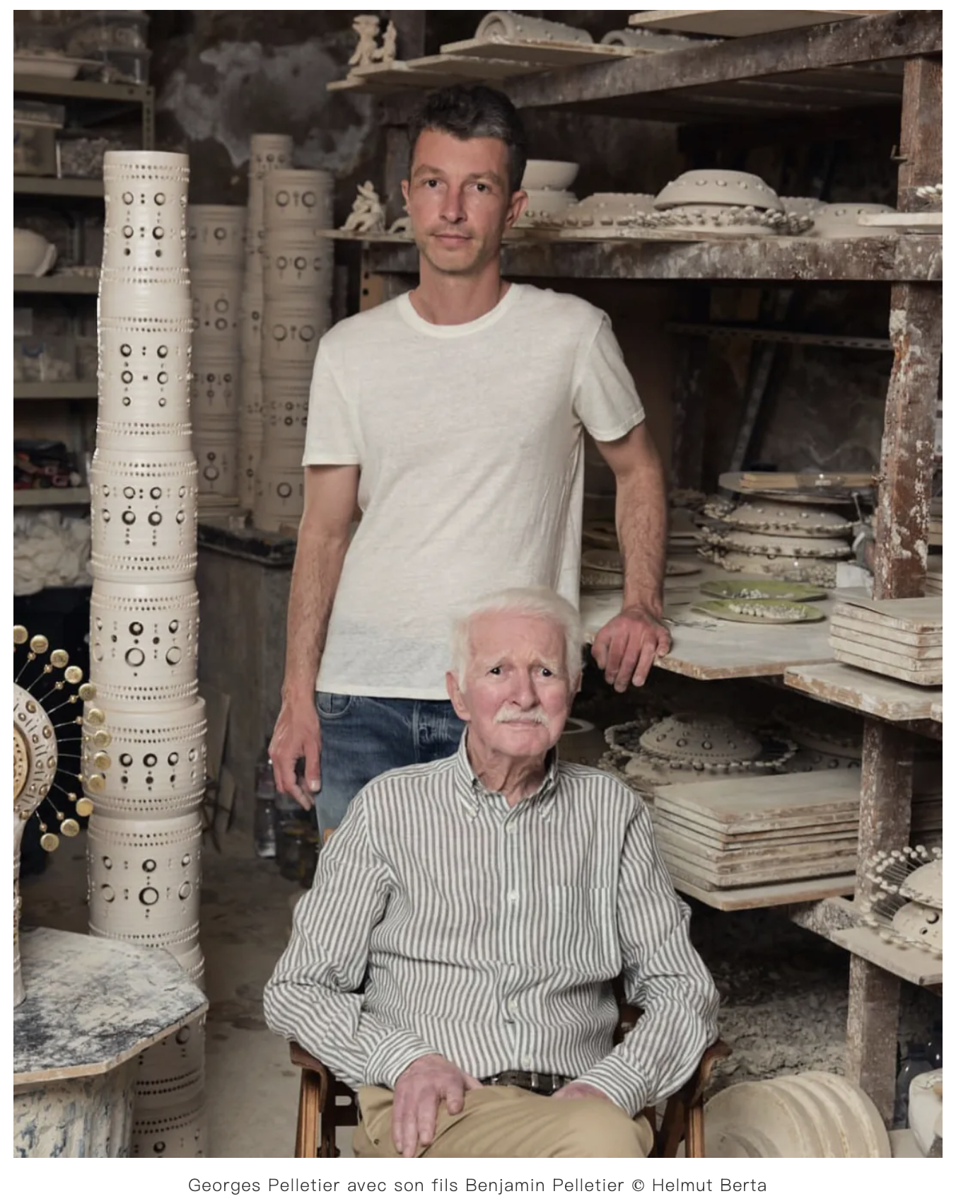 Exposition de Georges Pelletier à Shanghai : article dans Domus magazine Georges et Benjamin Pelletier